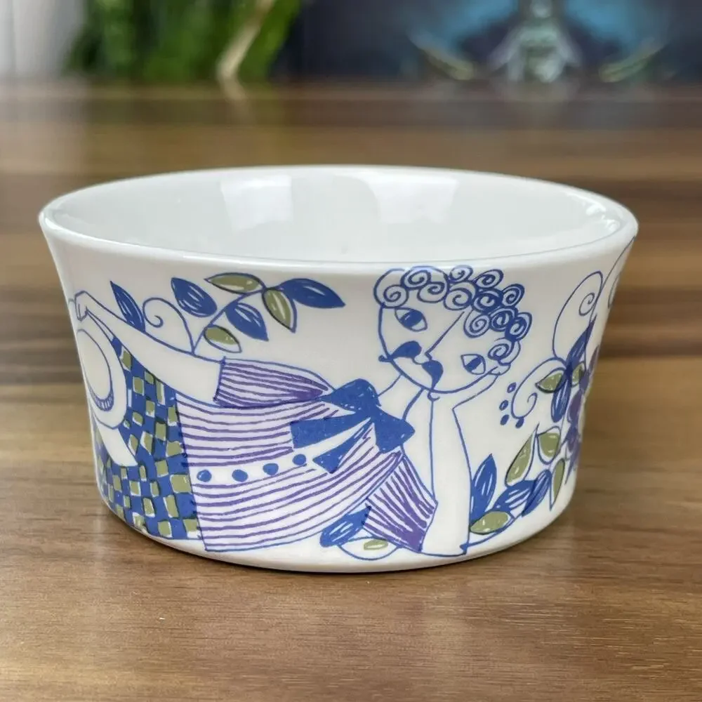Figgjo Flint Turi Design Lotte Hand Painted Silkscreen Cream & Sugar Bowl Set - Picture 10 of 16
